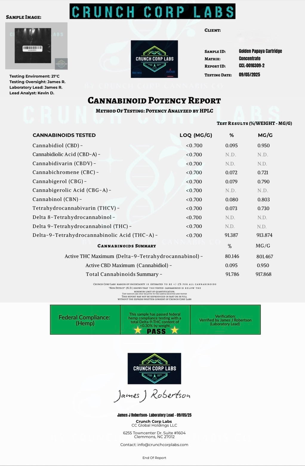 Golden Papaya 1g Cart