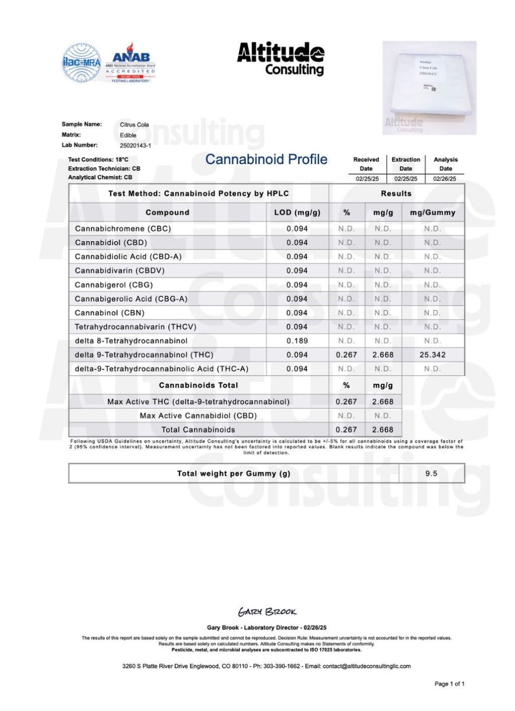 Citrus Cola 25mg Δ9 Hybrid Gummies