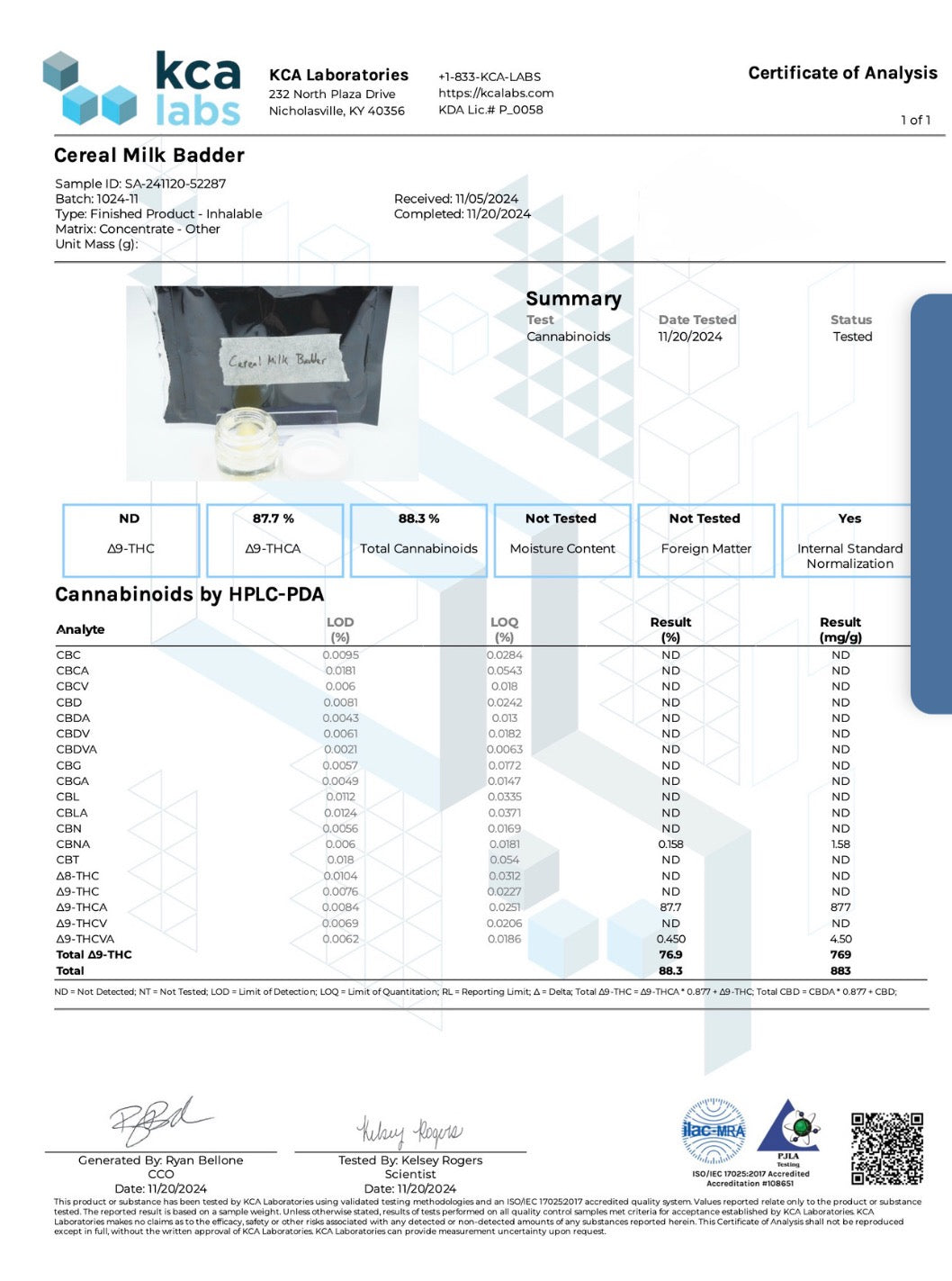 Cereal Milk Live Resin