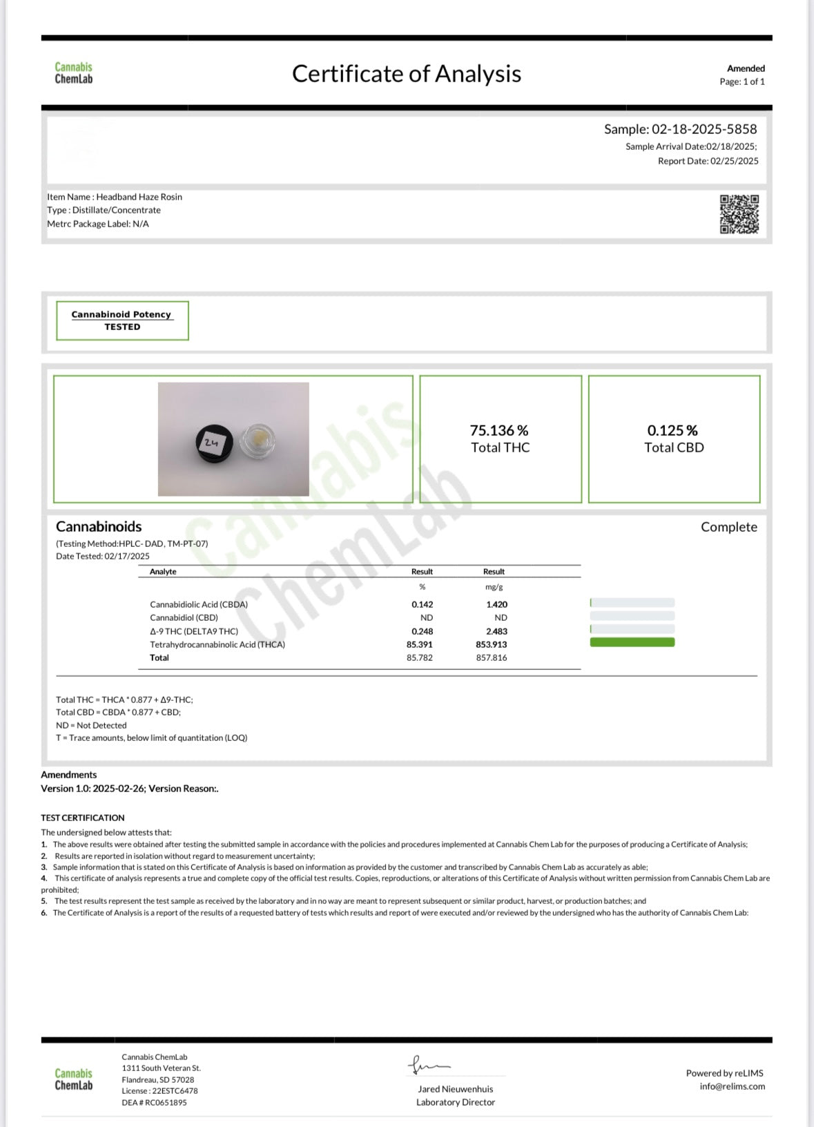 Live Rosin 0.5 gram Disposable
